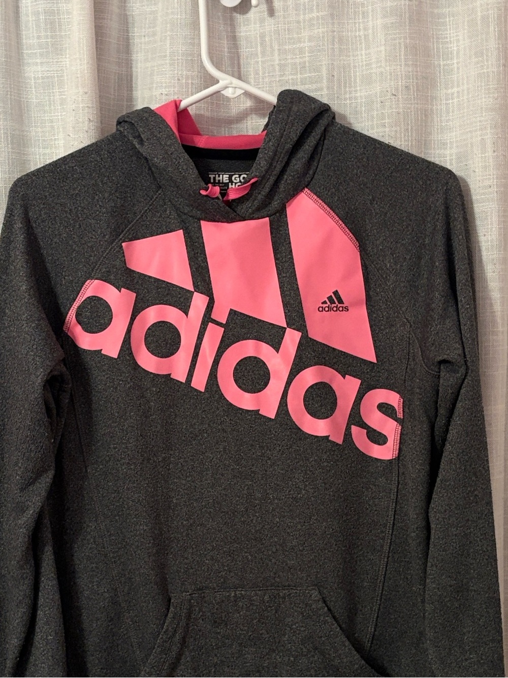 Adidas Gray & Pink On the Go Athletic Hoodie - Picture 5 of 12